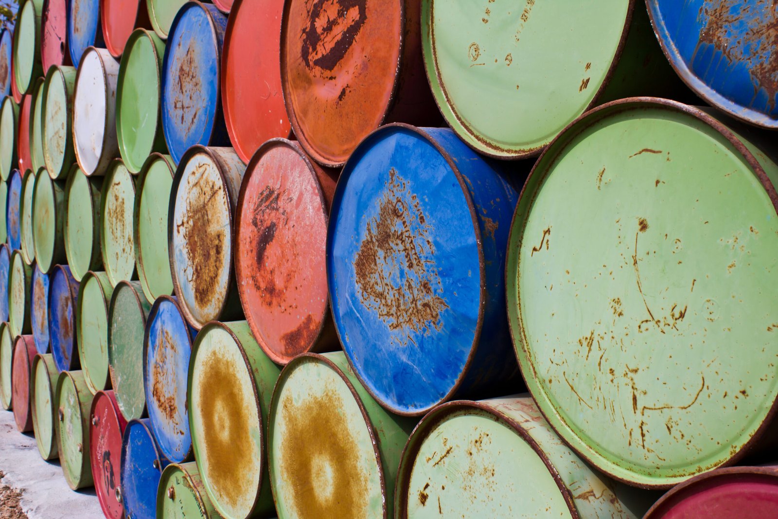 barrels for storing oil